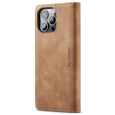 CASEME Plånboksfodral iPhone 15 Pro - Brun