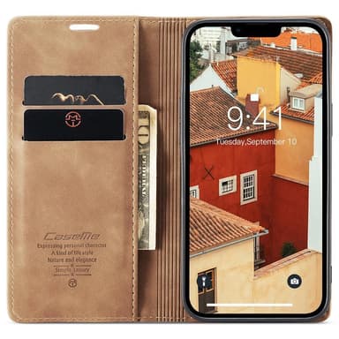CASEME Plånboksfodral iPhone 15 Plus - Brun