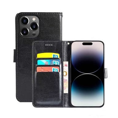 Plånboksfodral 3-kort Apple iPhone 15 Pro Max - Svart