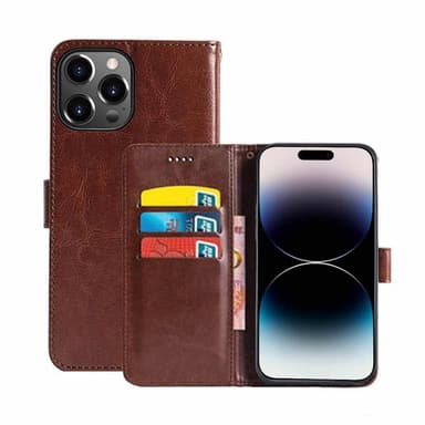 Plånboksfodral 3-kort Apple iPhone 15 Pro Max - Brun