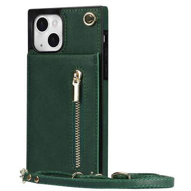Zipper necklace case Apple iPhone 15 Plus - Grön