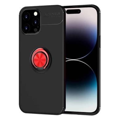 Slim Ring skal Apple iPhone 15 Pro - Svart/röd