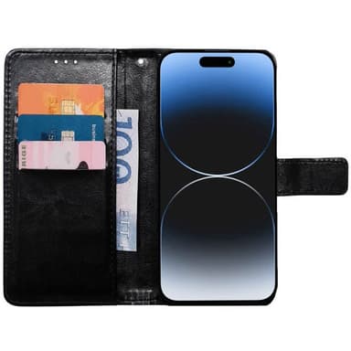 Plånboksfodral 3-kort Apple iPhone 15 Pro Max - Svart