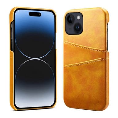 Retro skal med kortplatser Apple iPhone 15 - Gul