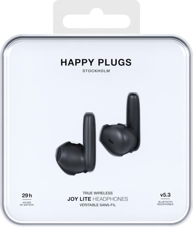 Happy Plugs Joy Lite true wireless in-ear hörlurar (svart)