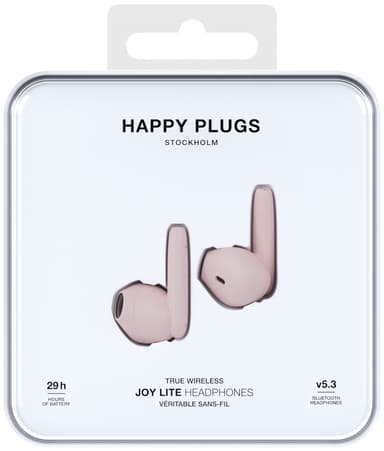 Happy Plugs Joy Lite true wireless in-ear hörlurar (rosa)
