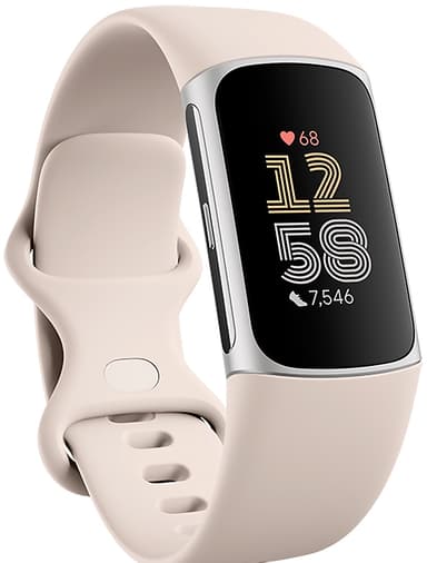 Fitbit Charge 6 aktivitetsarmband (silver/beige)
