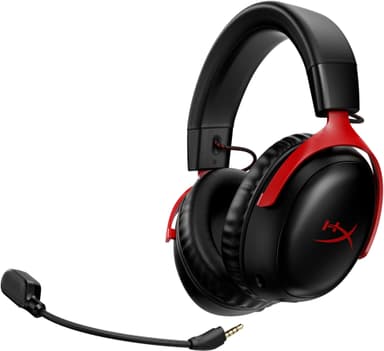 HyperX Cloud III trådlöst gamingheadset (svart/röd)