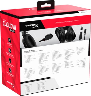 HyperX Cloud III trådlöst gamingheadset (svart)