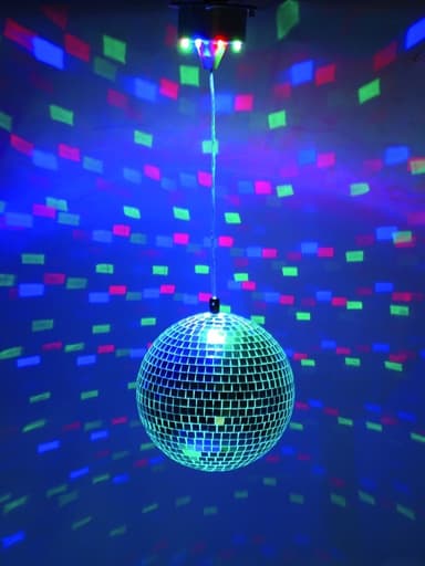 Spegelboll 30 cm med LED ljus, Batteridrevet