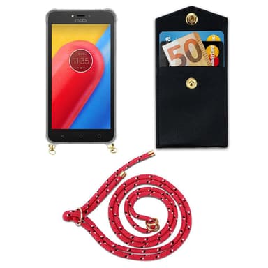 Motorola MOTO C PLUS Skal Fodral Kedja (Rosa)