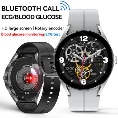 Smartklocka med EKG-hjärtövervakning/Bluetooth-samtal/blodsockerspårni