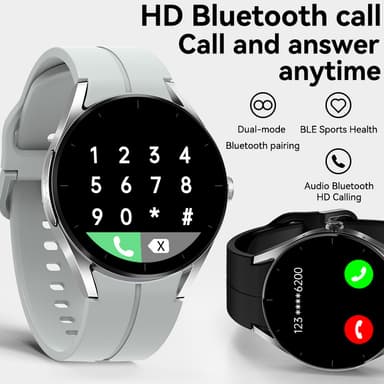 Smartklocka med EKG-hjärtövervakning/Bluetooth-samtal/blodsockerspårni