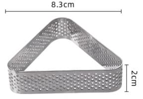 Rostfri mousse bakverk tårtform tårtring bakverktyg 8,3 cm Silver