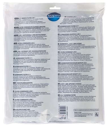 Wpro 2-i-1 fettfilter och kolfilter 47x57 cm UCF016