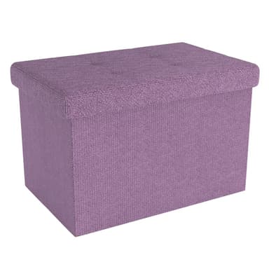 Hopfällbar Sittpall 49x30x30 cm Fotstöd (rosa)