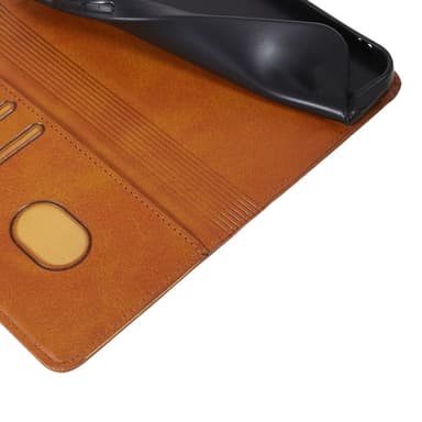 Plånboksställ Telefon Fodral Skal för iPhone 15 Pro Max - Brun