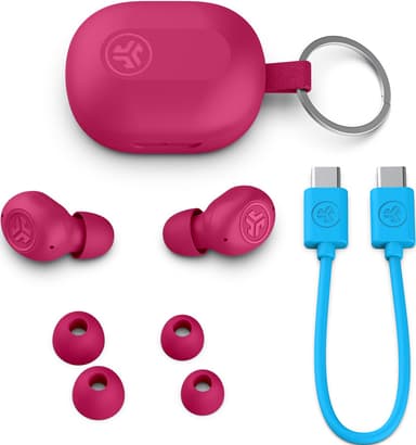 JLab Jbuds Mini true wireless in-ear hörlurar (rosa)