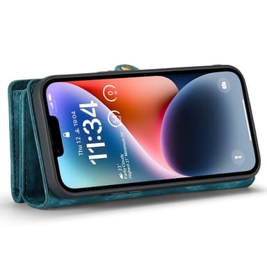CASEME iPhone 15 Plus Retro plånboksfodral - Blå