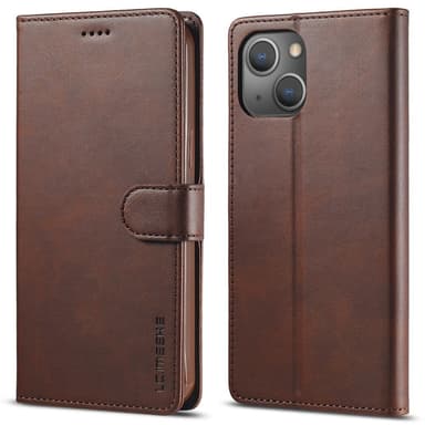 LC.IMEEKE Plånboksfodral till iPhone 15 Plus - Mörkbrun
