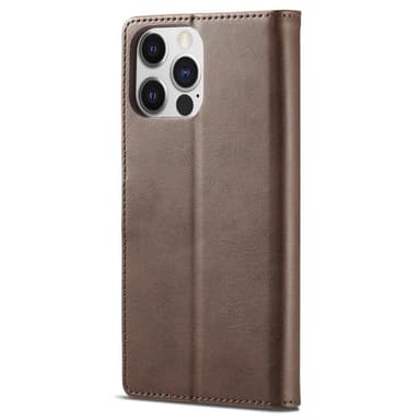 LC.IMEEKE Wallet Case till iPhone 15 Pro Max - Coffee
