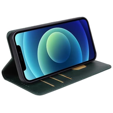 Plånboksställ Telefon Fodral Skal för iPhone 15 Pro Max - Grön