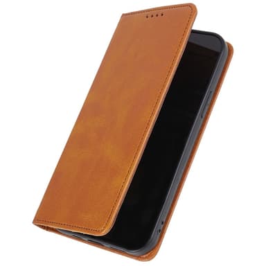 Plånboksställ Telefon Fodral Skal för iPhone 15 - Brun