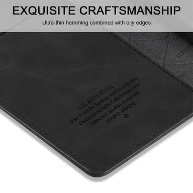LC.IMEEKE Wallet Case Fodral iPhone 15 - Svart