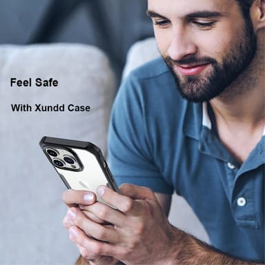 XUNDD TPU Hybrid Skal Fodral till iPhone 15 Pro - Svart