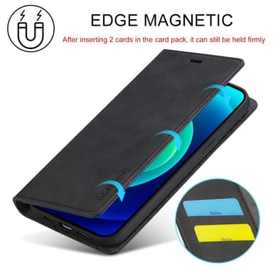 LC.IMEEKE Wallet Case Fodral iPhone 15 - Svart