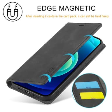 LC.IMEEKE Wallet Case Fodral iPhone 15 Pro - Svart