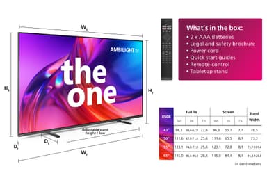 Philips 65” The One PUS8508 4K LED Ambilight Smart TV (2023)