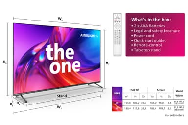 Philips 75” The One PUS8848 4K LED Ambilight Smart TV (2023)
