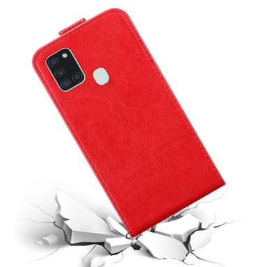 Samsung Galaxy A21s Flipfodral Skal (Röd)