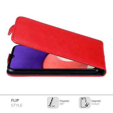 Samsung Galaxy A22 5G Flipfodral Skal (Röd)