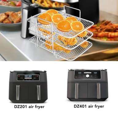 Air Fryer Rack för Ninja Air Fryer Flerlagers korg Grillstativ