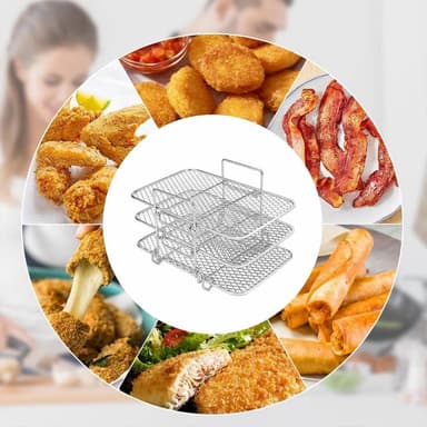 Air Fryer Rack för Ninja Air Fryer Flerlagers korg Grillstativ