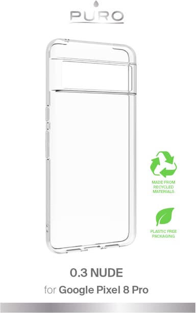Puro 0.3 Nude Google Pixel 8 Pro fodral (transparent)