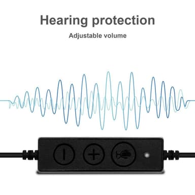 USB-headset Hörlurar för bärbar dator PC med mikrofon