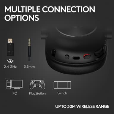 Logitech G Pro X 2 Lightspeed trådlöst gamingheadset (svart)