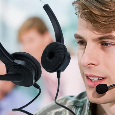USB-headset Hörlurar för bärbar dator PC med mikrofon