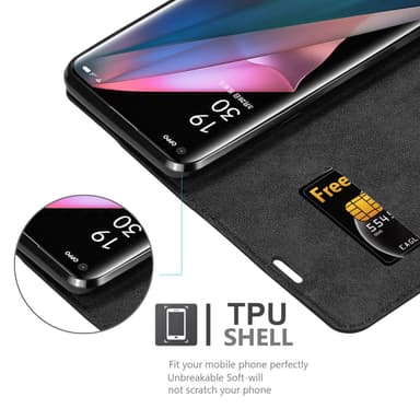 Oppo FIND X3 PRO Plånboksfodral Skal (Svart)