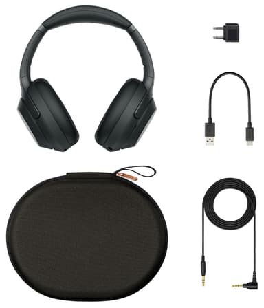 Sony trådlösa around-ear hörlurar WH-1000XM3 (svart)