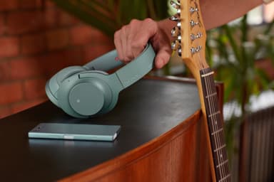 Sony h.ear trådlösa around-ear hörlurar WH-H900N (grön)