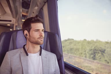 Sony trådlösa in-ear hörlurar WI1000X (svart)