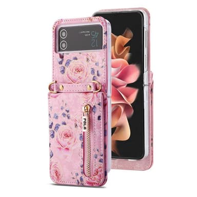POLA Flower fodral Samsung Galaxy Z Flip 4 - Pink