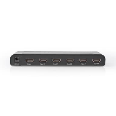 Nedis HDMI ™ Switch | 5-Port port(s) | 5x HDMI™ Ingång | 1x HDMI™ utgång | 4K@60Hz | 18 Gbps | Fjärrstyrd | Metall | Antracit
