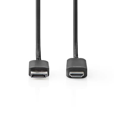 Nedis Displayport-kabel | DisplayPort Hane | HDMI™ Kontakt | 4K@60Hz | Nickelplaterad | 2.00 m | Rund | PVC | Svart | Plastpåse
