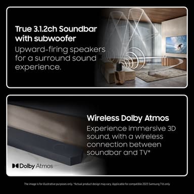 Samsung 3.1.2 kanals HW-Q610C soundbar (svart)