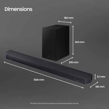 Samsung 3.1.2 kanals HW-Q610C soundbar (svart)